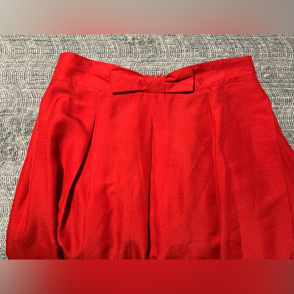 Red MIDI Women’s Lined Skirt - Picture 6 of 14